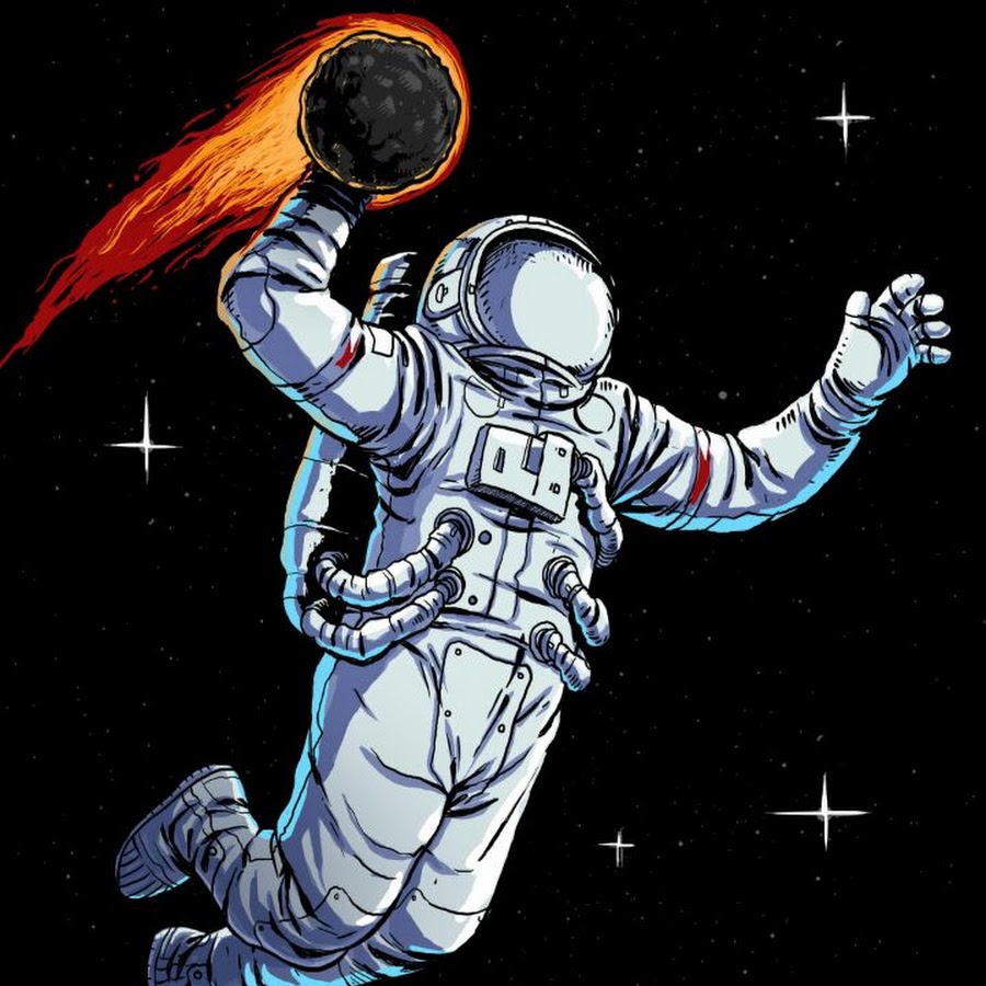 Космонавт и Комета рисунок