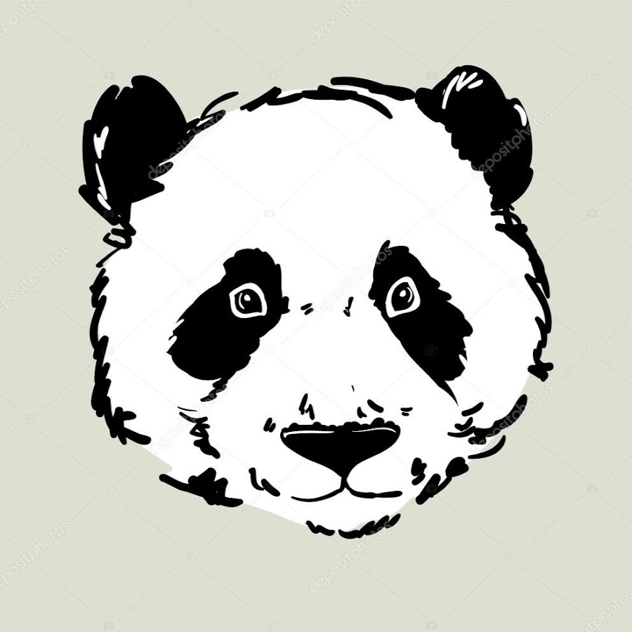 Панда рисунок графика