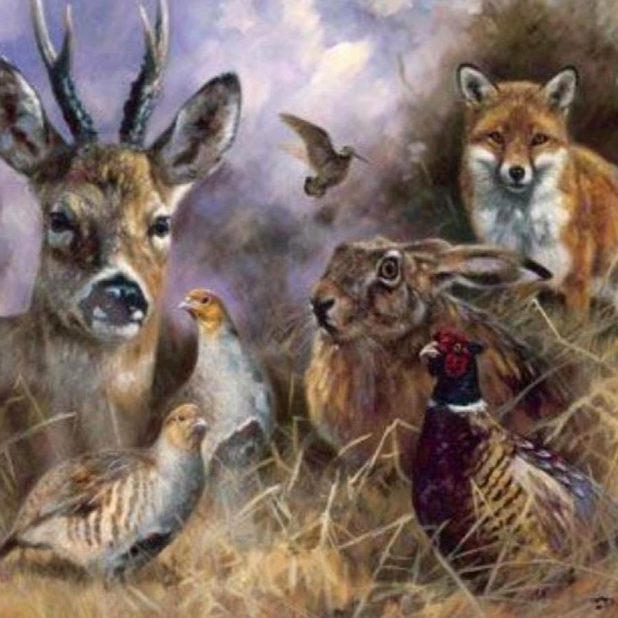 Охота на зверей 2. Картины художника анималиста Greg Alexander.. Охотничьи животные.
