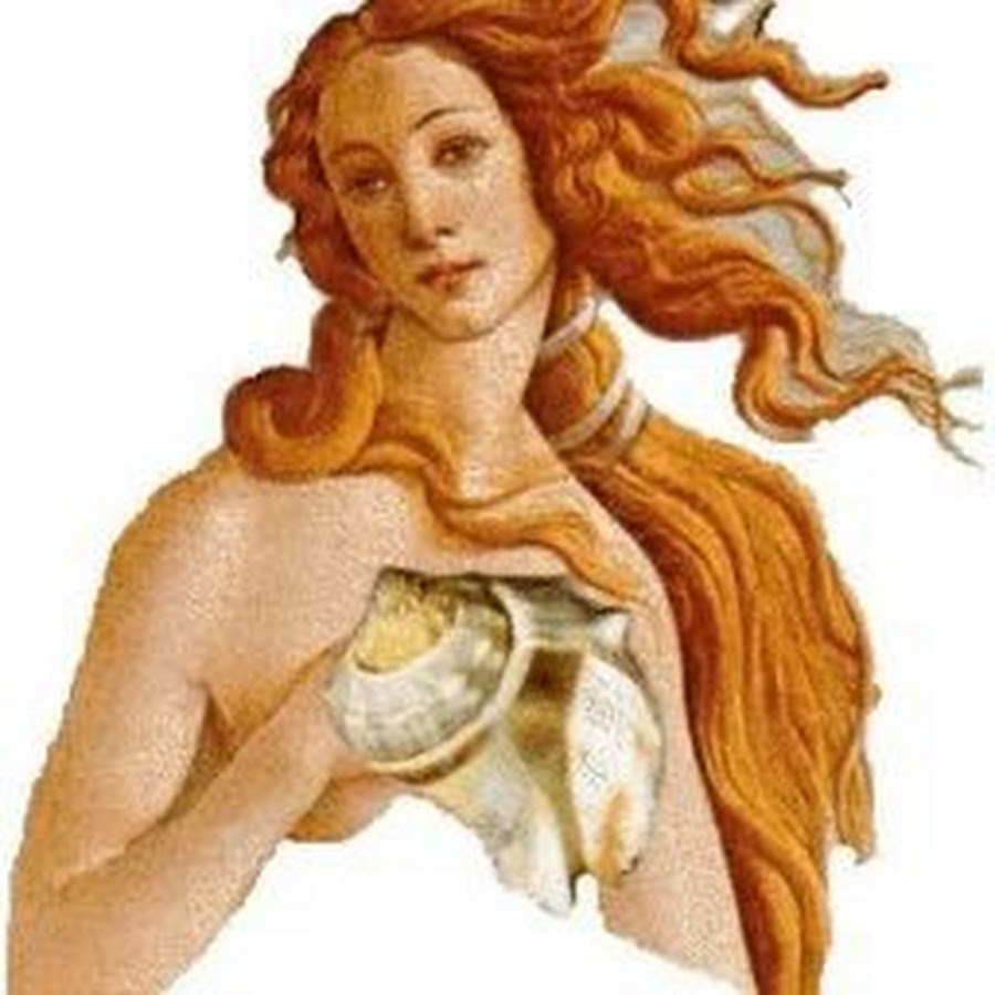 Картина с женщиной в ракушке