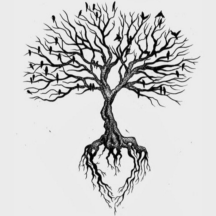 Нарисованное дерево в стиле Минимализм