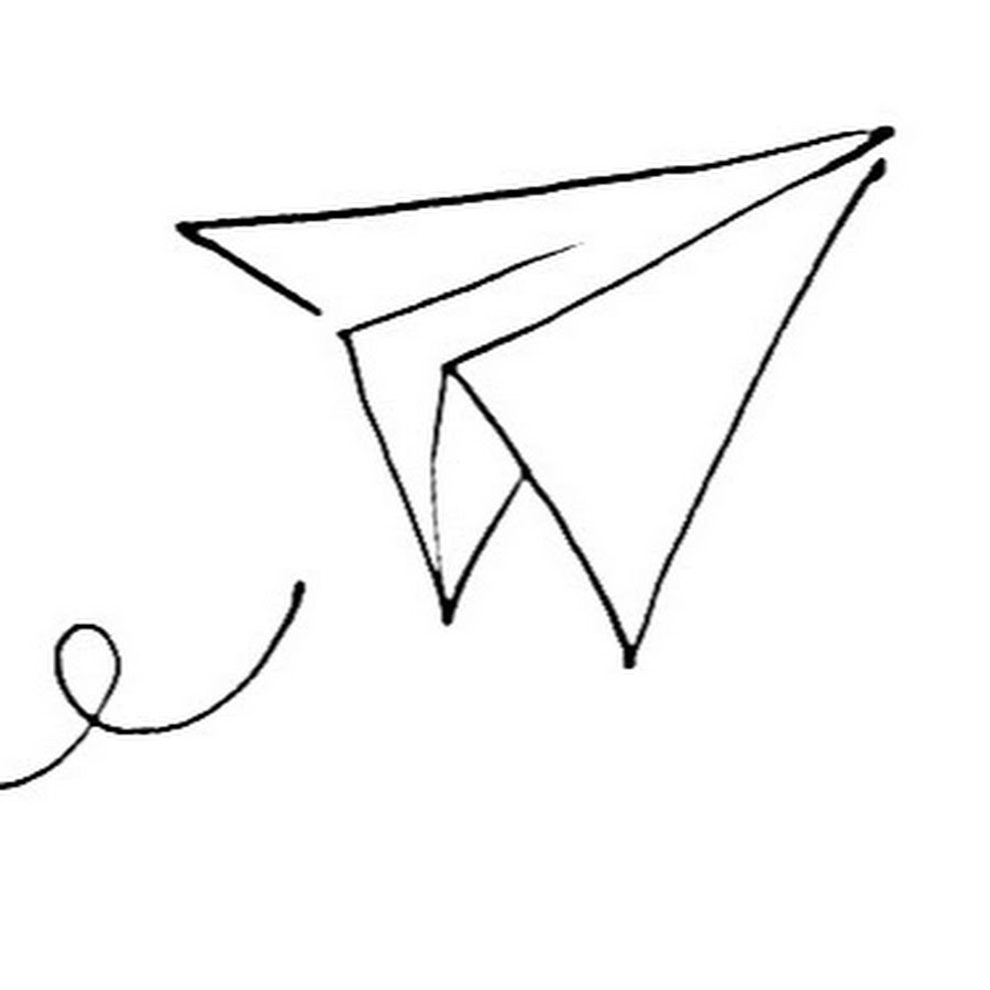 Как нарисовать бумажный самолетик пошагово