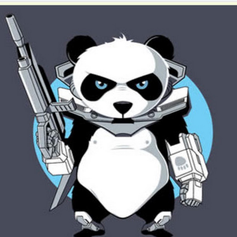 Панда с пистолетами картинка