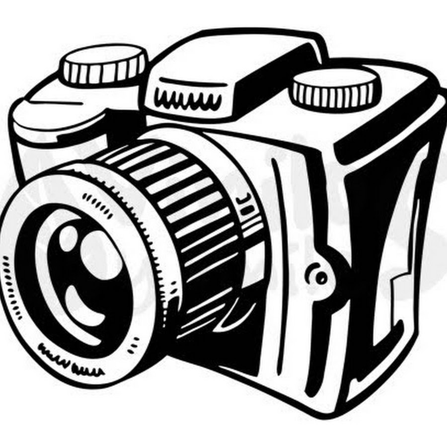 Фотоаппарат сбоку вектор