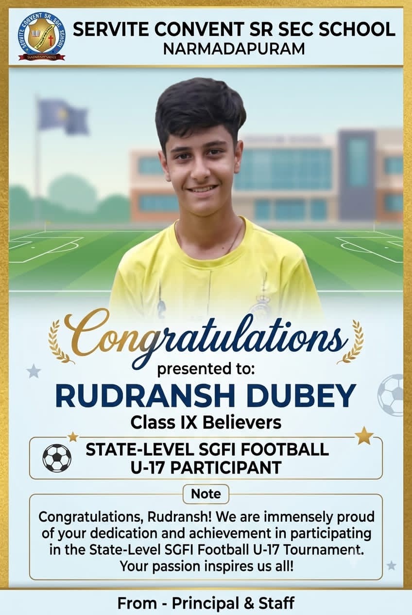 #SGFIStatelevelParticipant #ServiteConventSchool #Schoolpride #Narmadapuram