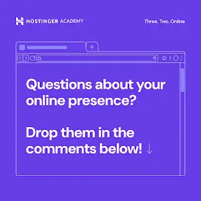 Hostinger Academy YouTube channel