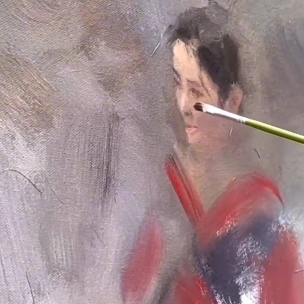 油彩画　李松子（Lee Song Ja) YouTube
