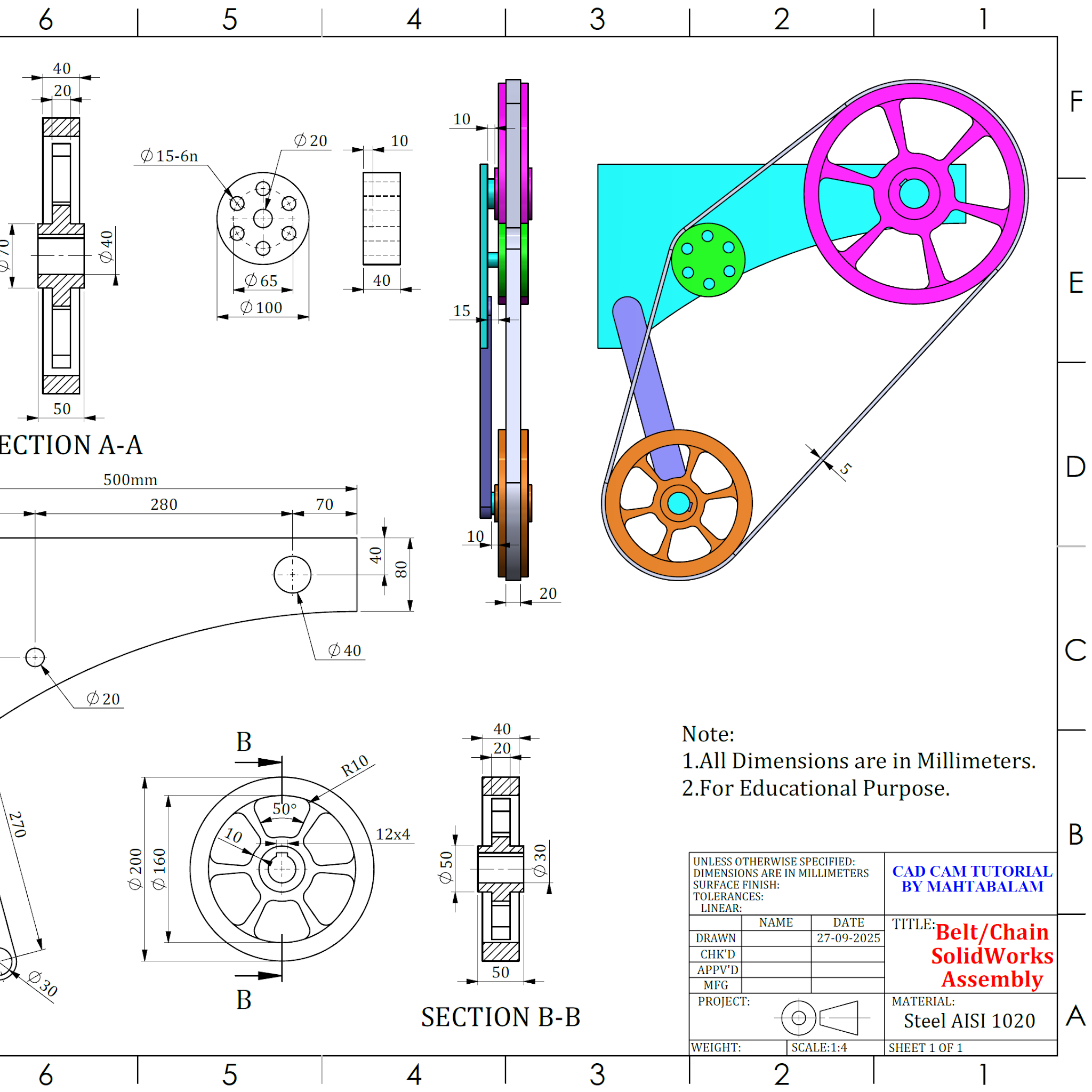 Post from CAD CAM TUTORIAL BY MAHTABALAM