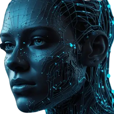 Abstract futuristic representation of technology and teamwork