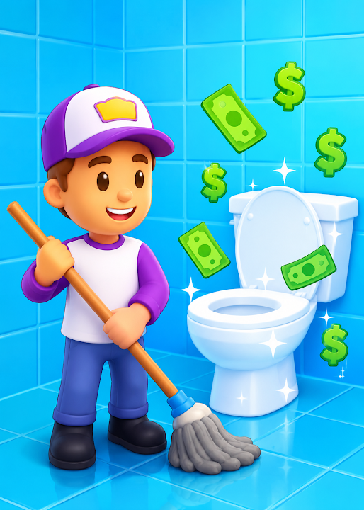 Restroom Tycoon: Clean and Earn — cover art